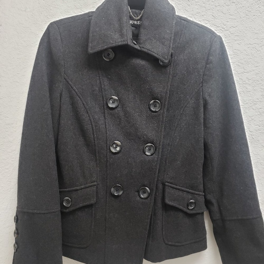 Guess Gray Coat EUC sz M